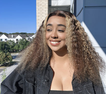 Dlux Wave Honey Blonde With Brown Roots